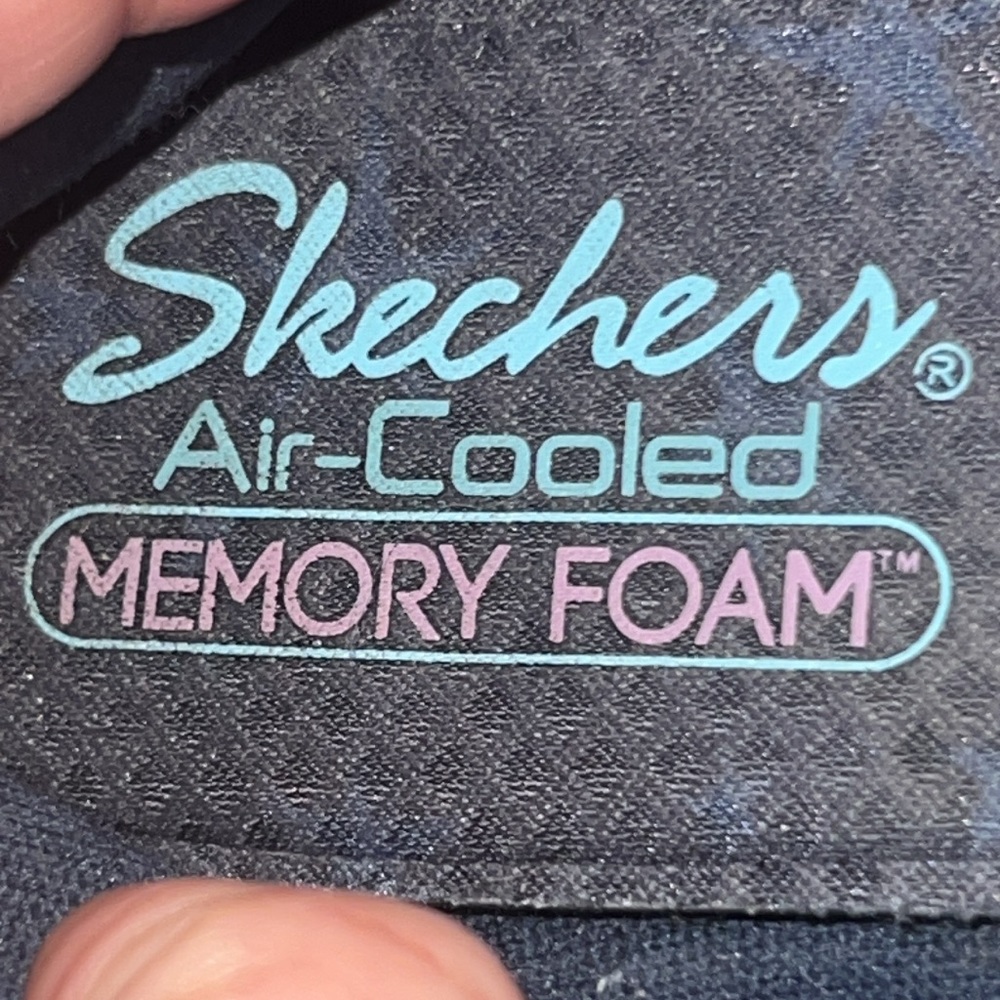 Skechers Navy Blue flats slip-on casual shoes air-cooled memory foam women’s 7.5 - Picture 4 of 7
